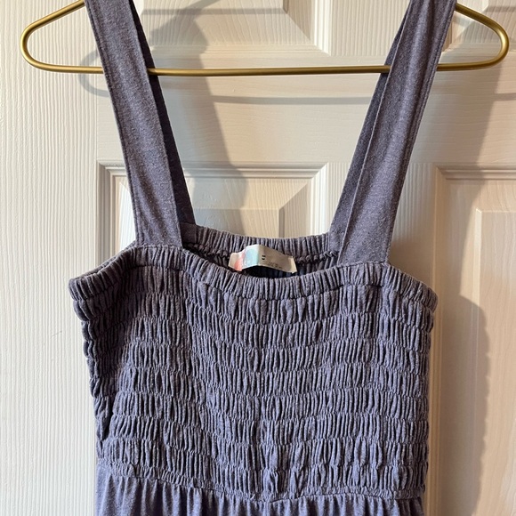 FP Movement by Free People Lavender Smocked Jumpsuit M Wide Leg Pockets - Picture 4 of 9